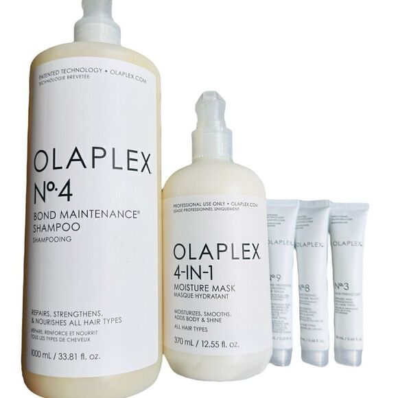 OLAPLEX Bundle Olaplex Huge Shampoo SOLD TO PROS ONLY 4-N-1 Moisture Mask Condit - Picture 1 of 6